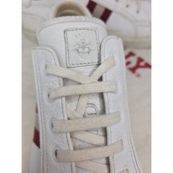 Men\'s Bally \'Presna\' Low Top Sneaker White Calfskin Leather US 13 D Dust Bag EUC main image 14